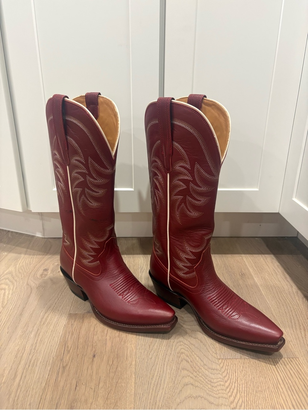Tecovas The Annie scarlet red-Western Leather Heeled Boots US 7